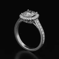 2.24 Ct. White Sapphire Ring, 10K White Gold 2