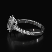 2.24 Ct. White Sapphire Ring, 10K White Gold 4
