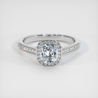 1.18 Ct. Grey Sapphire Ring, 10K White Gold 1