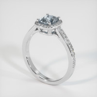 1.18 Ct. Grey Sapphire Ring, 10K White Gold 2
