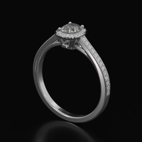 0.58 Ct. Purple Sapphire Ring, 10K White Gold 2