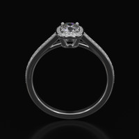 0.58 Ct. Purple Sapphire Ring, 10K White Gold 3