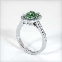 2.78 Ct. Green Sapphire Ring, 10K White Gold 2