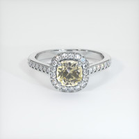 1.02 Ct. Yellow Sapphire Ring, 10K White Gold 1