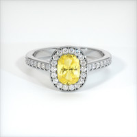 1.11 Ct. Yellow Sapphire Ring, 10K White Gold 1