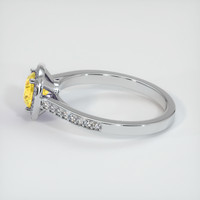 0.90 Ct. Yellow Sapphire Ring, 10K White Gold 4