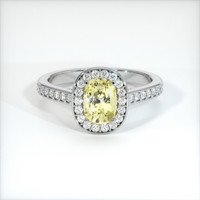 1.28 Ct. Yellow Sapphire Ring, 10K White Gold 1