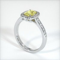 1.28 Ct. Yellow Sapphire Ring, 10K White Gold 2