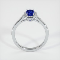 0.89 Ct. Blue Sapphire Ring, 14K White Gold 3