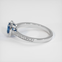 0.62 Ct. Sapphire Ring, 14K White Gold 4