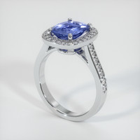 2.76 Ct. Sapphire Ring, 14K White Gold 2