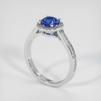 1.16 Ct. Sapphire Ring, 14K White Gold 2