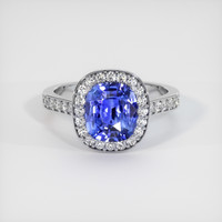 2.24 Ct. Sapphire Ring, 14K White Gold 1