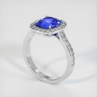 2.24 Ct. Sapphire Ring, 14K White Gold 2