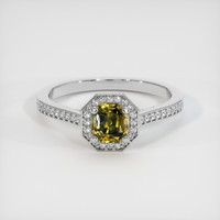 0.88 Ct. Sapphire Ring, 14K White Gold 1