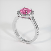2.15 Ct. Pink Sapphire Ring, 14K White Gold 2