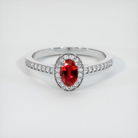 0.41 Ct. Ruby Ring, 14K White Gold 1