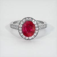 2.31 Ct. Ruby Ring, 14K White Gold 1