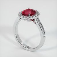 2.31 Ct. Ruby Ring, 14K White Gold 2