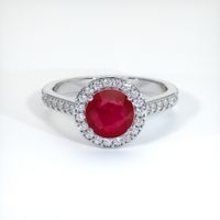 2.76 Ct. Ruby Ring, 14K White Gold 1