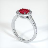 2.76 Ct. Ruby Ring, 14K White Gold 2