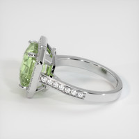 7.60 Ct. Green Sapphire Ring, 14K White Gold 4