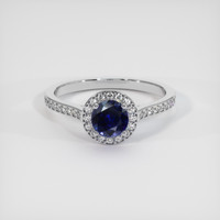 0.86 Ct. Sapphire Ring, 14K White Gold 1