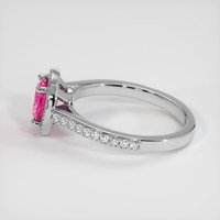 1.23 Ct. Pink Sapphire Ring, 14K White Gold 4