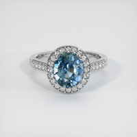 2.12 Ct. Sapphire Ring, 14K White Gold 1