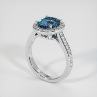 2.12 Ct. Sapphire Ring, 14K White Gold 2