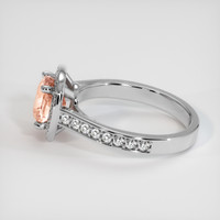 2.06 Ct. Padparadscha Sapphire Ring, 14K White Gold 4