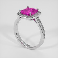 3.03 Ct. Pink Sapphire Ring, 14K White Gold 2