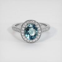 2.55 Ct. Sapphire Ring, 14K White Gold 1