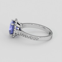 2.07 Ct. Violet Sapphire Ring, 14K White Gold 4