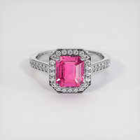 2.03 Ct. Pink Sapphire Ring, 14K White Gold 1