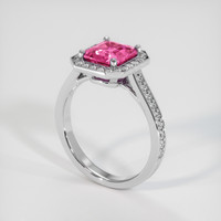 2.03 Ct. Pink Sapphire Ring, 14K White Gold 2