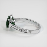 2.10 Ct. Bluish Green Sapphire Ring, 14K White Gold 4
