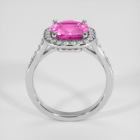 3.67 Ct. Pink Sapphire Ring, 14K White Gold 3