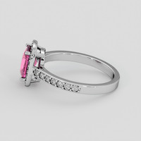1.33 Ct. Pink Sapphire Ring, 14K White Gold 4