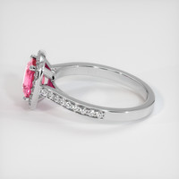 1.19 Ct. Pink Sapphire Ring, 14K White Gold 4