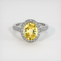 3.55 Ct. Sapphire Ring, 14K White Gold 1