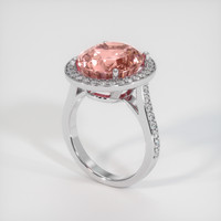 9.97 Ct. Padparadscha Sapphire Ring, 14K White Gold 2