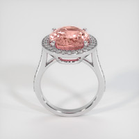 9.97 Ct. Padparadscha Sapphire Ring, 14K White Gold 3