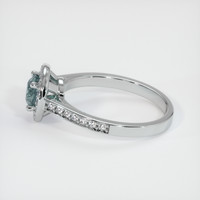 0.74 Ct. Sapphire Ring, 14K White Gold 4