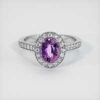 1.46 Ct. Purple Sapphire Ring, 14K White Gold 1