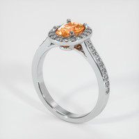 1.01 Ct. Sapphire Ring, 14K White Gold 2