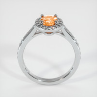 1.01 Ct. Peach Sapphire Ring, 14K White Gold 3