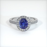 2.28 Ct. Sapphire Ring, 18K White Gold 1