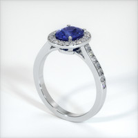 2.28 Ct. Sapphire Ring, 18K White Gold 2