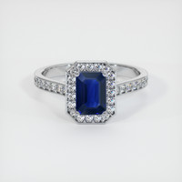 1.07 Ct. Sapphire Ring, 18K White Gold 1